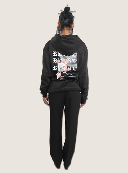 Hoodie negro mokuzai