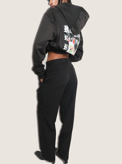 Hoodie negro mokuzai