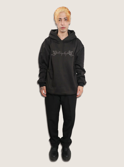 Hoodie negro mokuzai