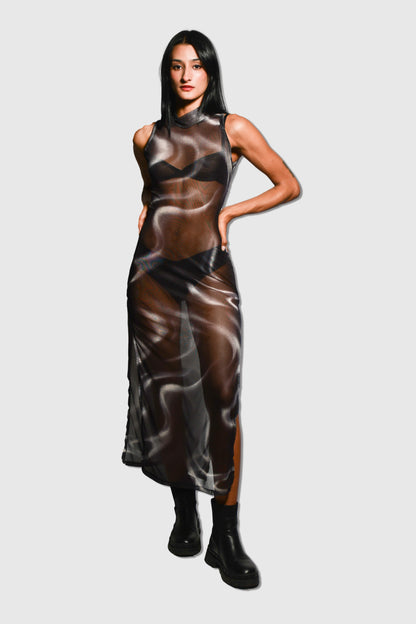 Vestido transparencia diseño