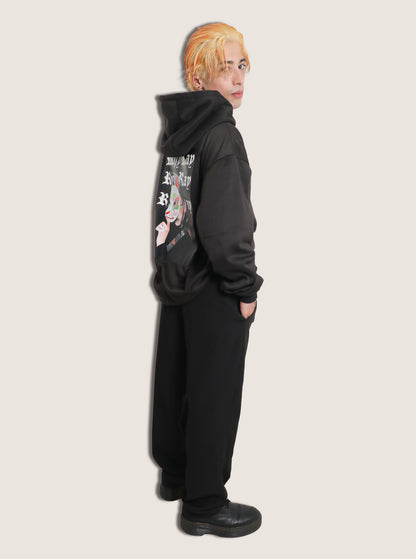 Hoodie negro mokuzai