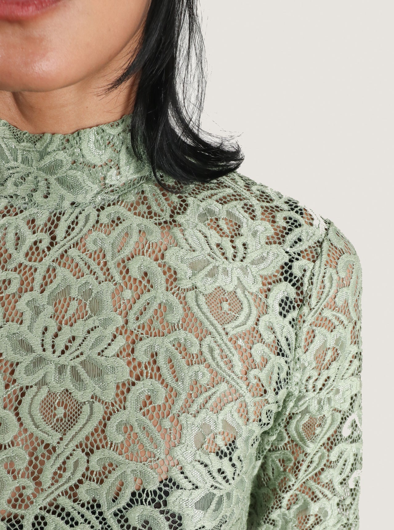 Vestido encaje verde