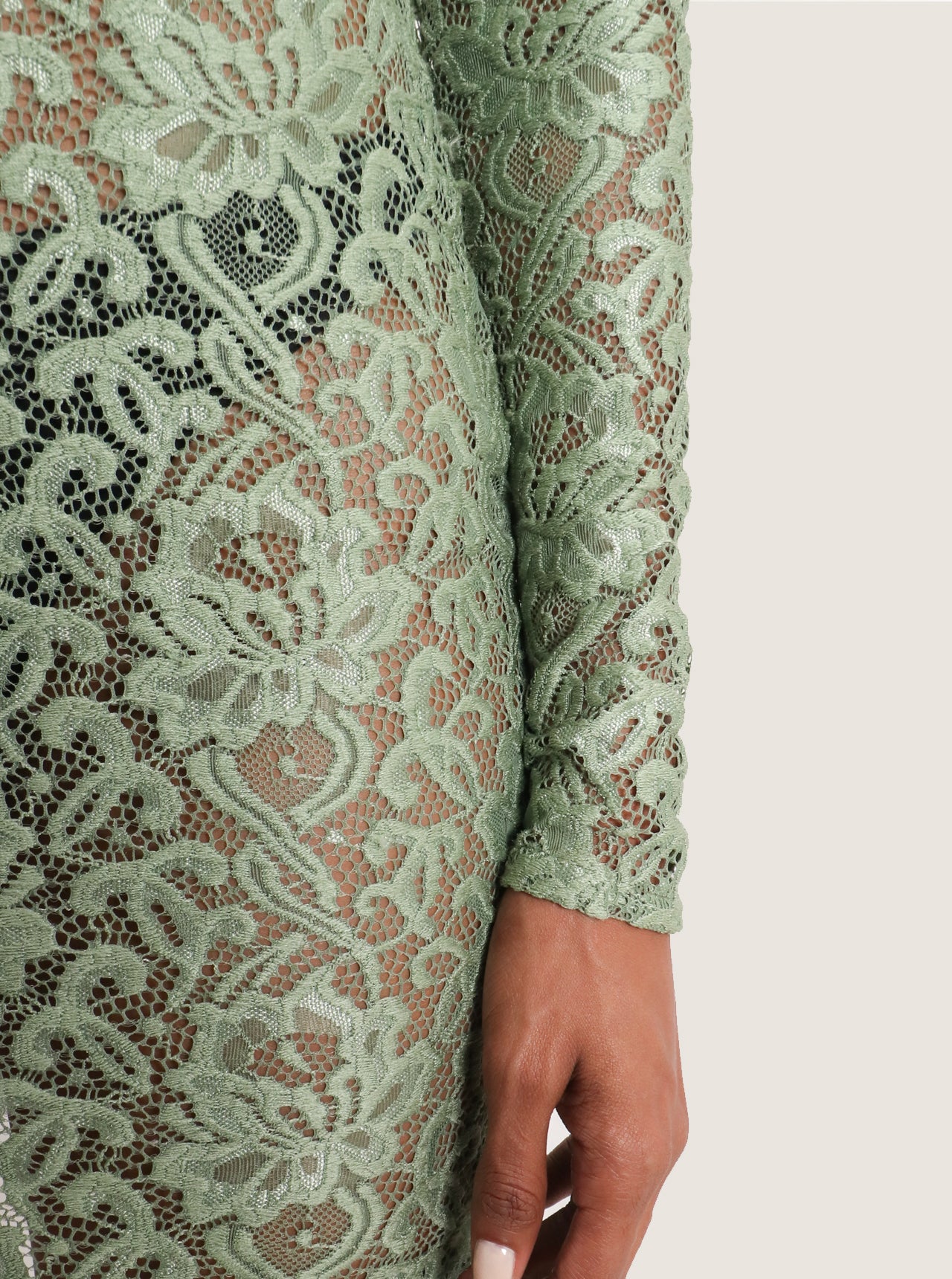 Vestido encaje verde