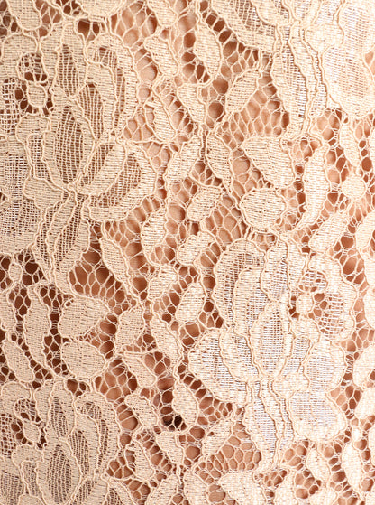 Vestido encaje beige
