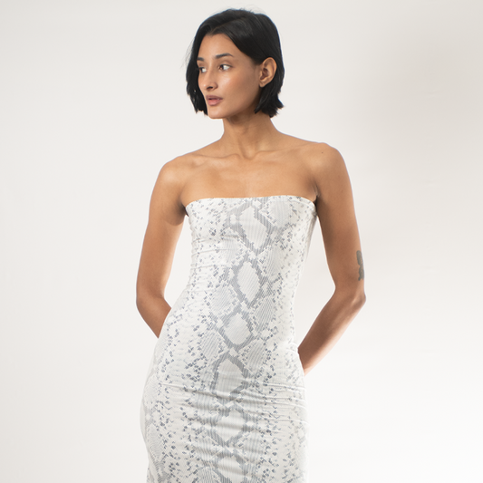 Vestido serpiente blanco