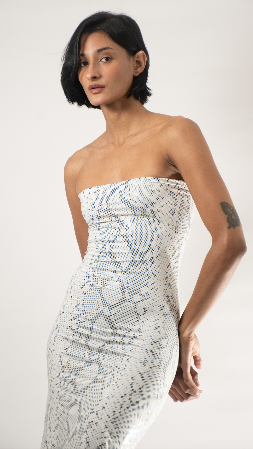 Vestido serpiente blanco