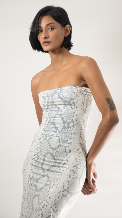 Vestido serpiente blanco