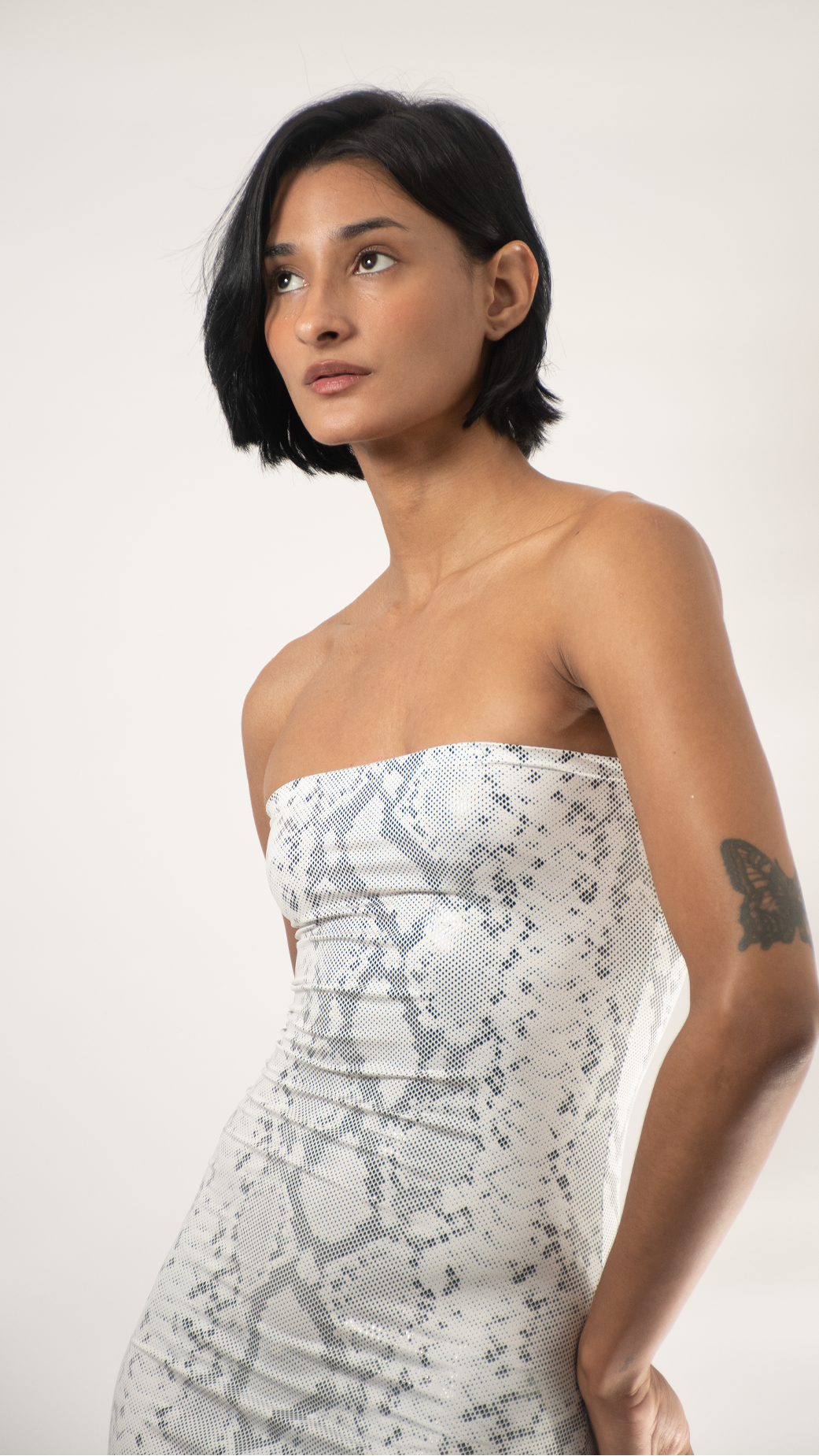 Vestido serpiente blanco